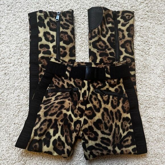 Goldbergh Pippa Roar Ski Pants Waterproof Leopard Jaguar Cheetah Print US 8 - Picture 3 of 10